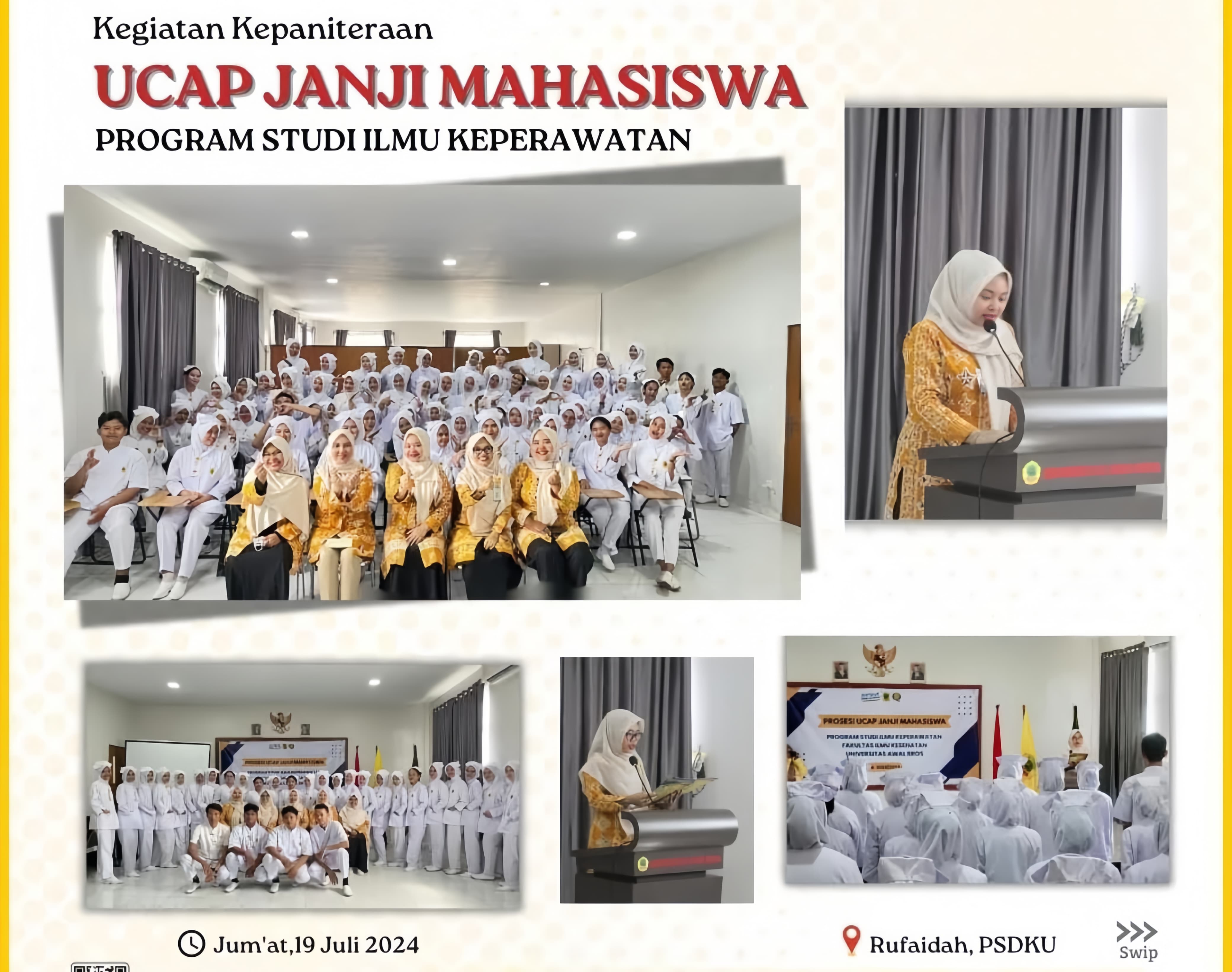 Mahasiswa S1 Ilmu Keperawatan Universitas Awal Bros Laksanakan Capping Day sebagai Bentuk Komitmen Profesi