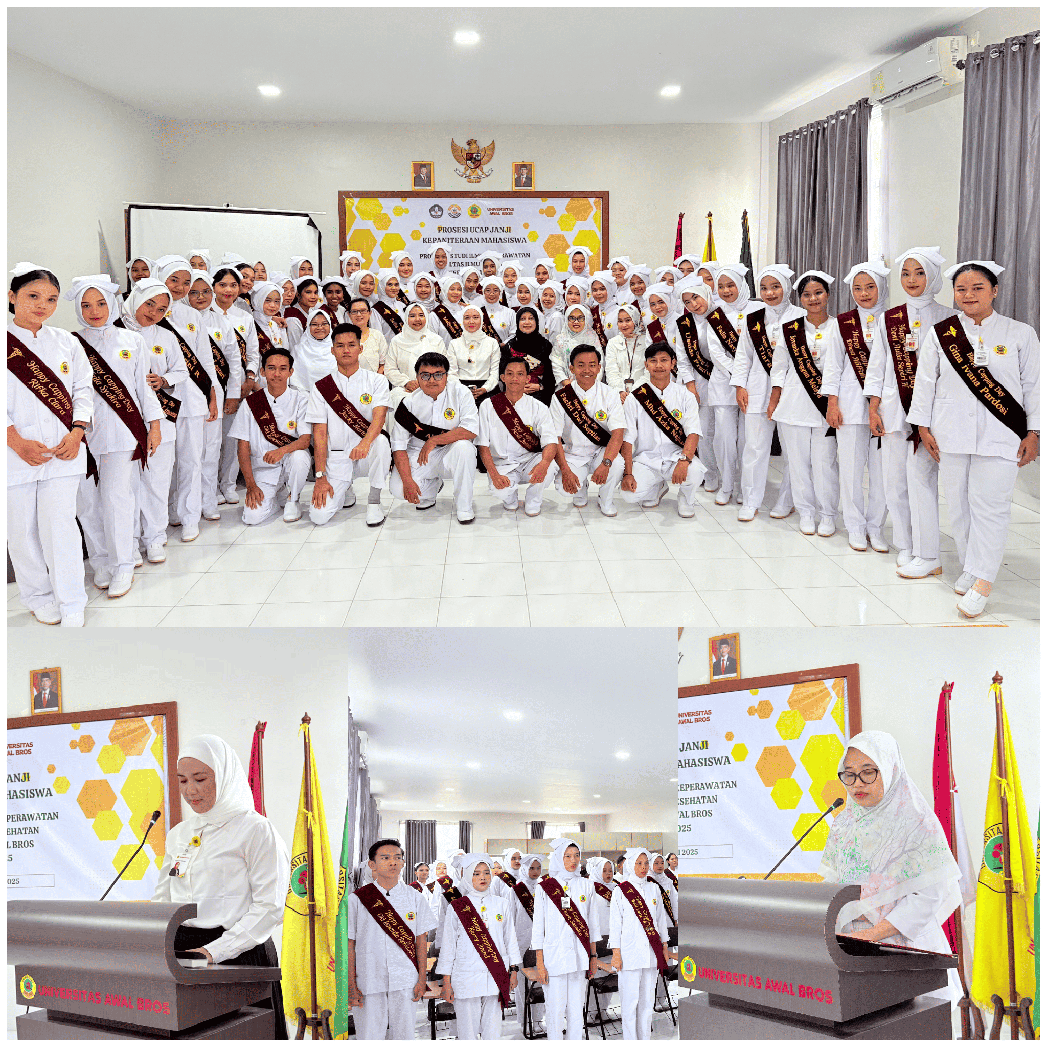Mahasiswa S1 Ilmu Keperawatan Universitas Awal Bros Laksanakan Prosesi Ucap Janji Kepaniteraan